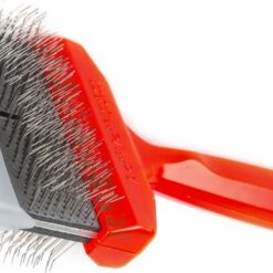 ActiVet Mat Zapper Borstel – Rood – Dubbel – Voor intensief verwijderen van klitten en vilt in dikke of vervilte vachten.