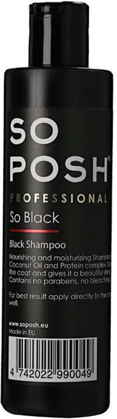 So Posh - So Black - Honden Shampoo - Donkere Vachten - Zonder Bleekmiddelen - Parabenen En Siliconen Vrij - 250ML