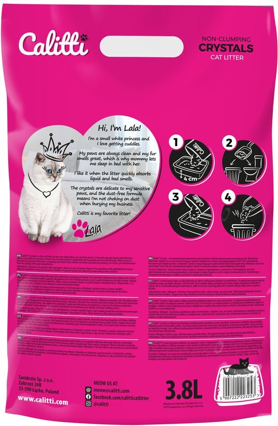 Calitti - Kattenbakvulling - Crystal - 3,8 L - Afbeelding 2