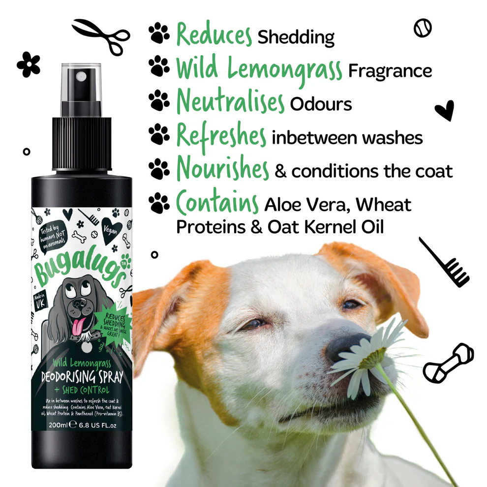 Bugalugs - Shed Control Deodorising Hondenspray - Spray Die De Vacht Verfrist En Haaruitval Vermindert - 200ML - Afbeelding 6