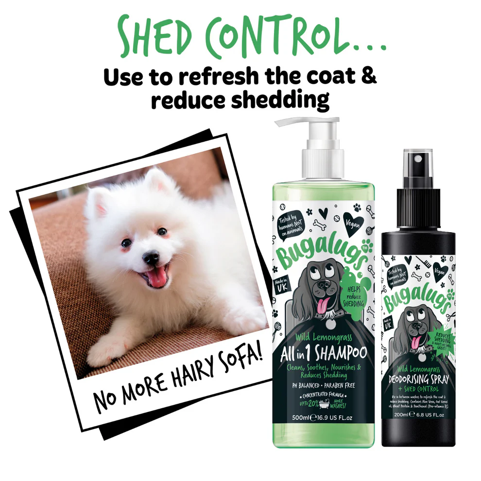 Bugalugs - Shed Control Deodorising Hondenspray - Spray Die De Vacht Verfrist En Haaruitval Vermindert - 200ML - Afbeelding 8